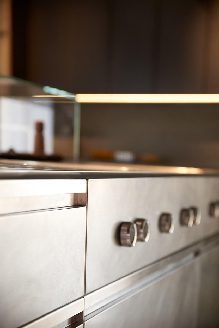 Xera by Arex Модульная кухня из нержавеющей стали и дерева с островом sun-id-1512721 - Вид №4