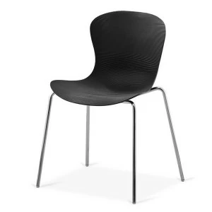 Стул черный пластиковый Molly Black AFINA ДИЗАЙНЕРСКИЕ, МЕБЕЛЬ ДЛЯ ЛЕТНЕГО КАФЕ 130428 Черный