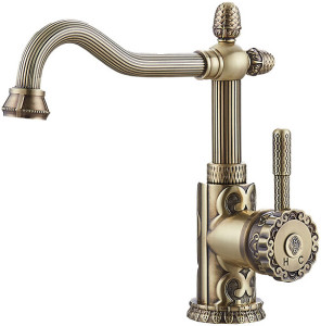 Смеситель ZorG Antic A 125 U-BR для раковины, бронза