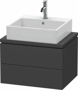 LC580504949 Тумбочка для компактной консоли L-Cube #LC5805 620 x 477 мм Графит матовый, декор