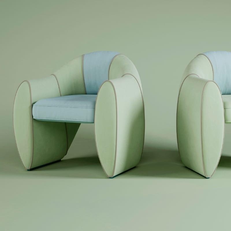 Malabar Мягкое бархатное кресло с подлокотниками sun-id-1352389 - Вид №5