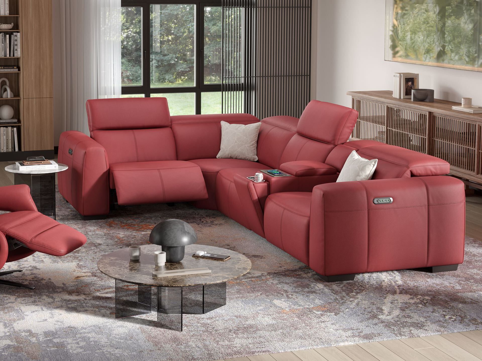 Кожаный угловой диван Sofanella тысячный ARCH-00022714 - Вид №3