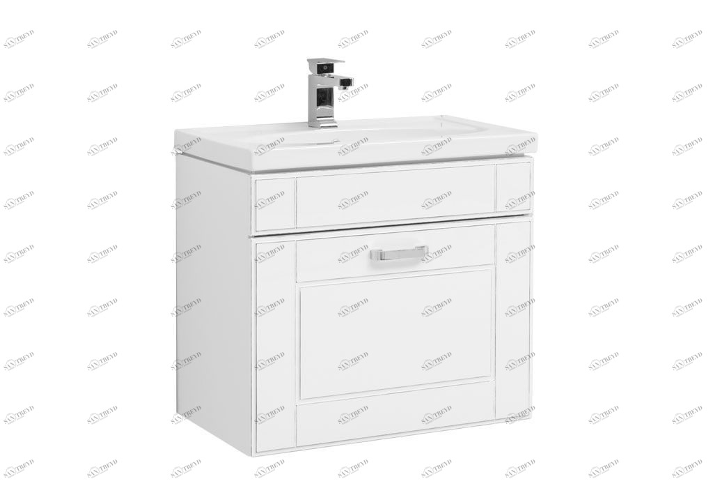 Тумба с раковиной Aquanet Рондо 70 белый антик (1 ящик) 0019678200185343