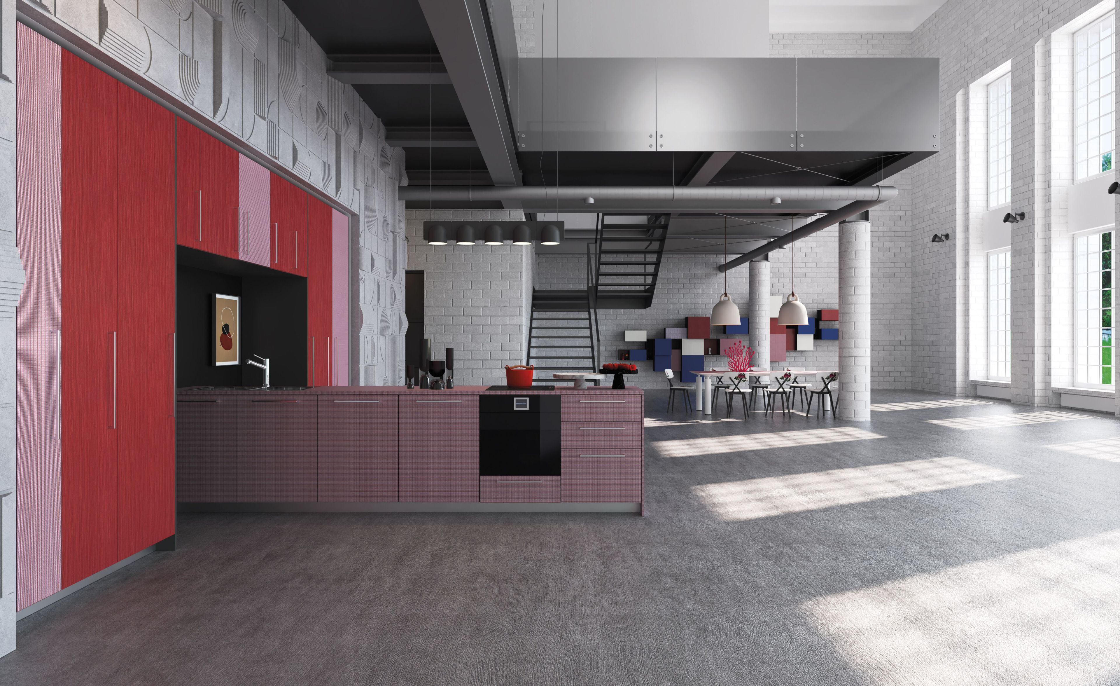 Кухня с островом De Rosso For_Me ARCH-00059713 - Вид №1