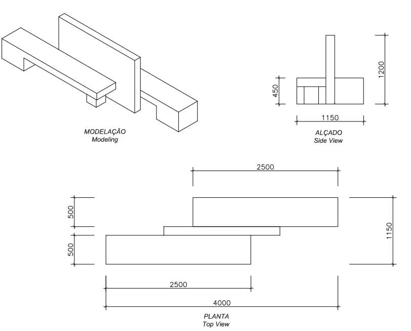 Бетонная скамья со спинкой amop Águeda ARCH-00111594 - Вид №2
