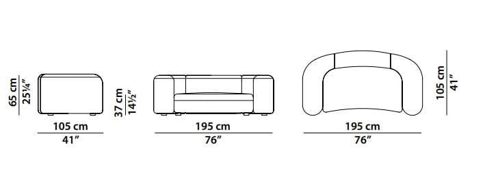Кожаный модульный диван Baxter Clara ARCH-00053660 - Вид №14