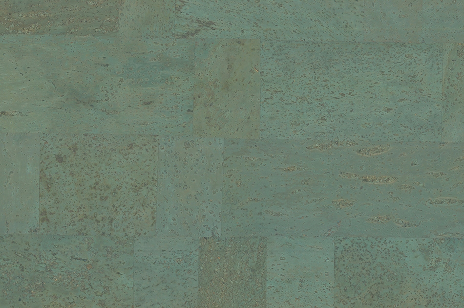 633 111 622 Окрашенный пробковый пол Turquoise GRANORTE Recolour
