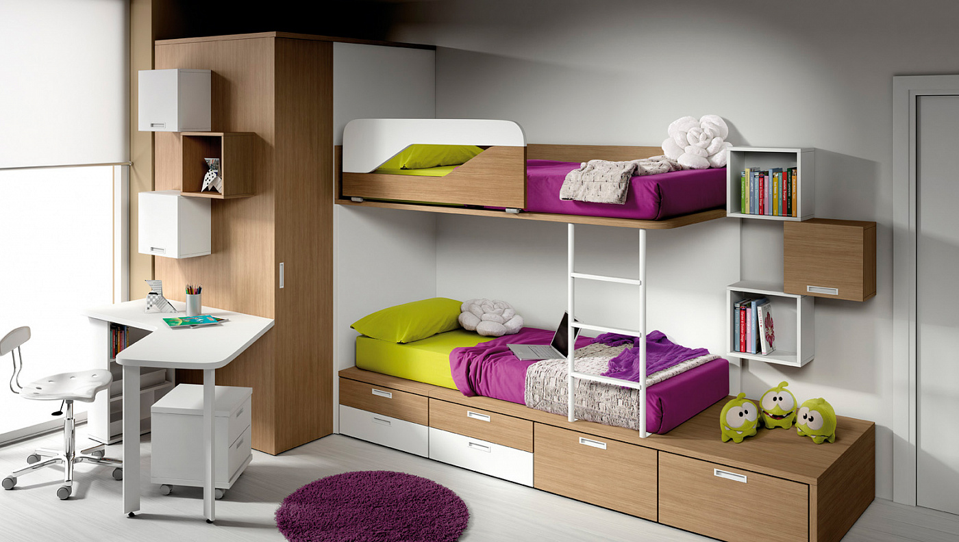 001092 Двухъярусная кровать 64 Arasanz Santreyd  - Вид №1