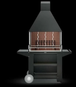 Fògher Садовый камин с узкой вытяжкой