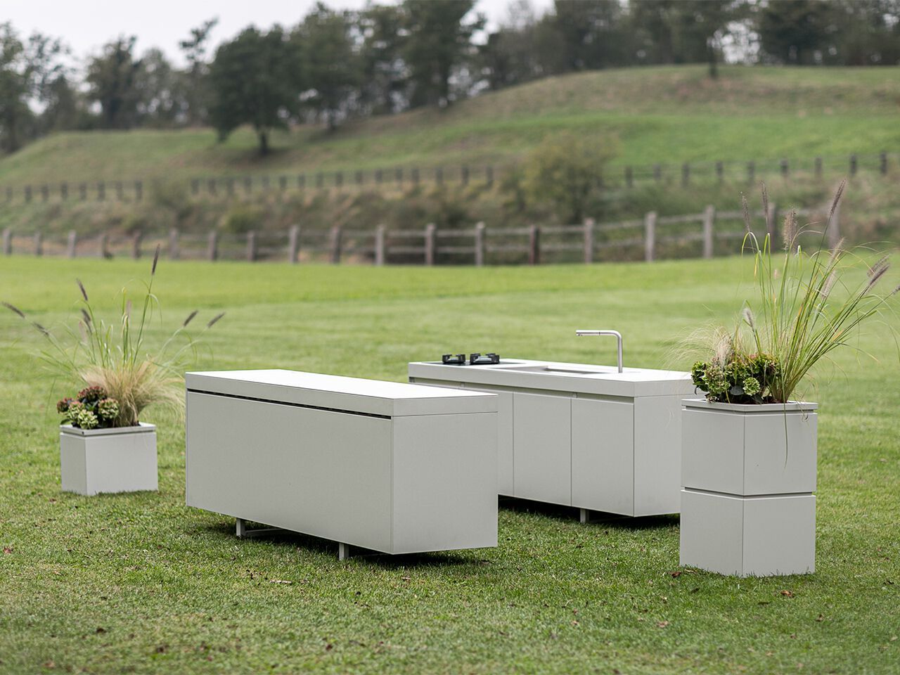 Моноблочная уличная кухня с газовым барбекю Fògher AGHER ARCH-00018179 - Вид №2