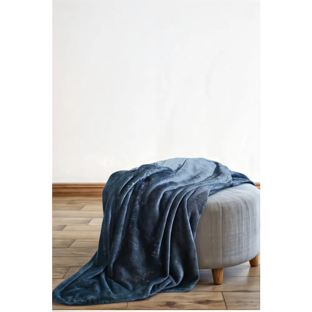 Покрывало Bouquet 240x260 см велсофт цвет темно-синий Santreyd STLM-2211649 - Вид №1