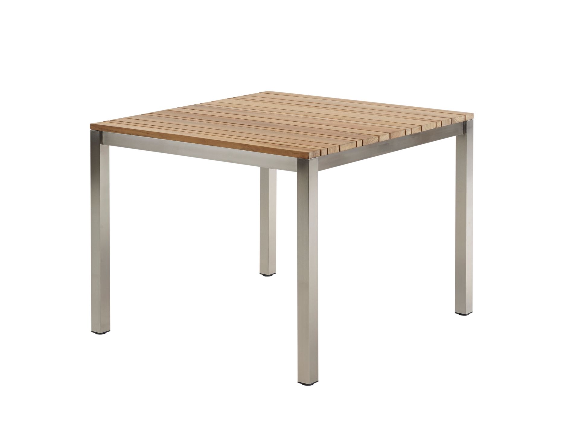 Квадратный садовый стол из нержавеющей стали и дерева solpuri Classic Stainless Steel ARCH-00104252