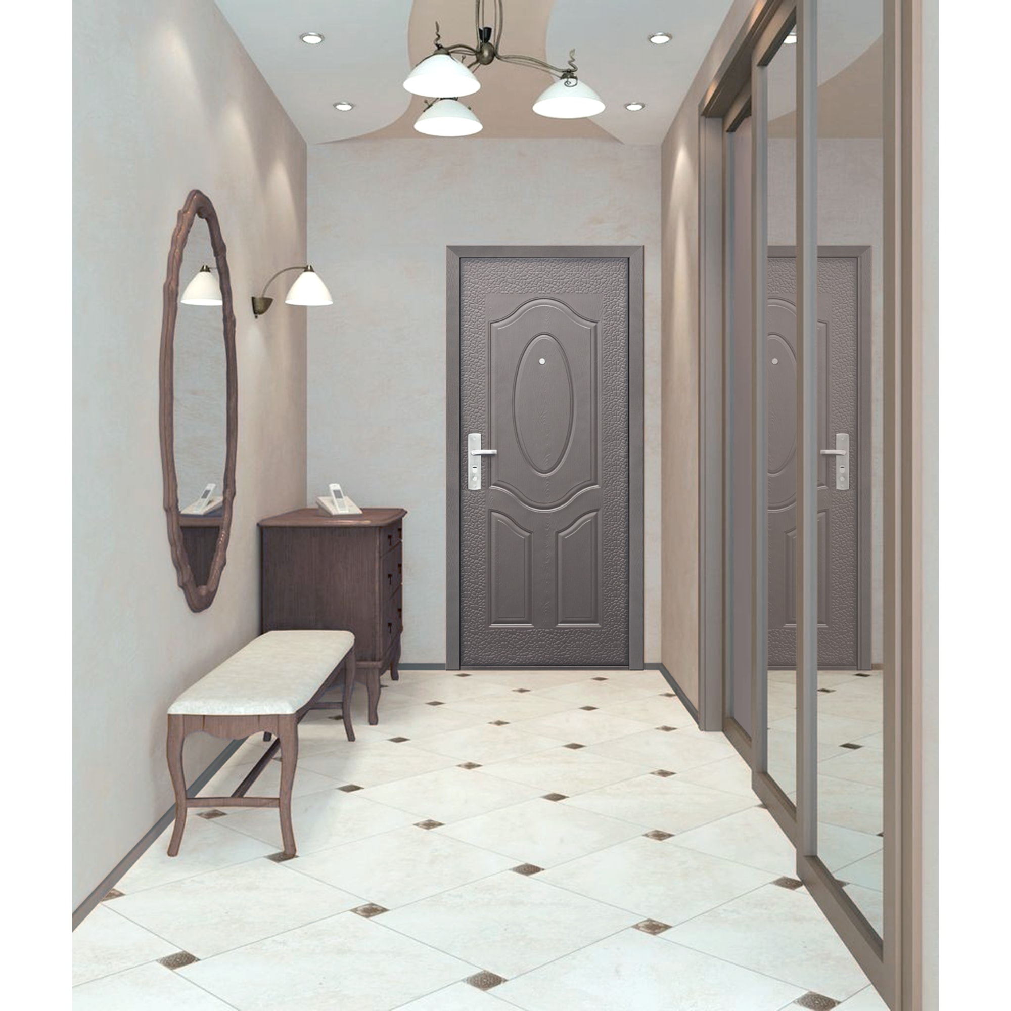 13516110 Дверь входная металлическая Е40М, 860 мм, правая Santreyd  - Вид №7