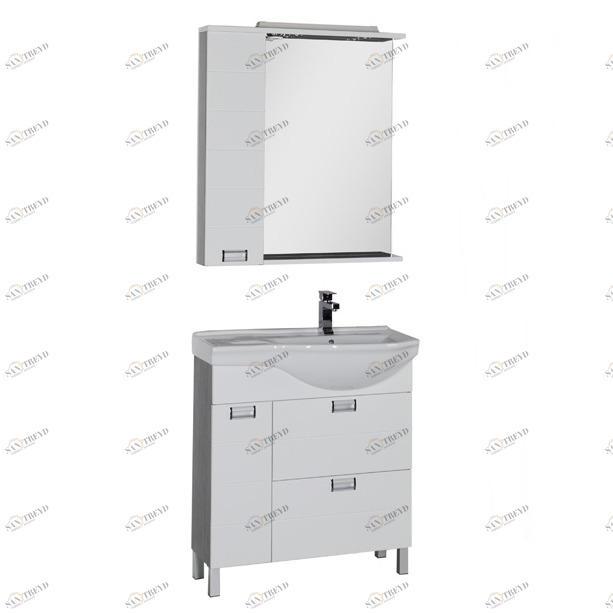 Комплект мебели Aquanet Сити 90 R белый/венге 00177536