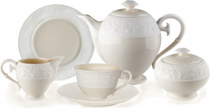 10668066 JL Coquet Сервиз чайный "Джорджия Айвори" на 6 персон 21 предметов Фарфор