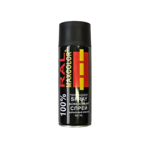91951429 Декоративная аэрозольная краска Maxcolors Ral 9005 м матовый цвет чёрный 0.4 л STLM-1479789