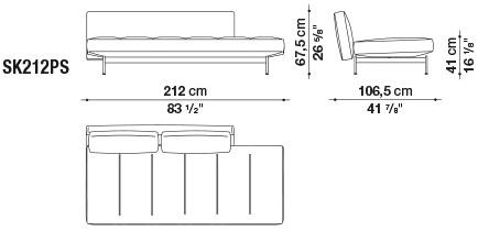 B&B Italia 4-х местный кожаный диван Saké sun-id-1457556 - Вид №16