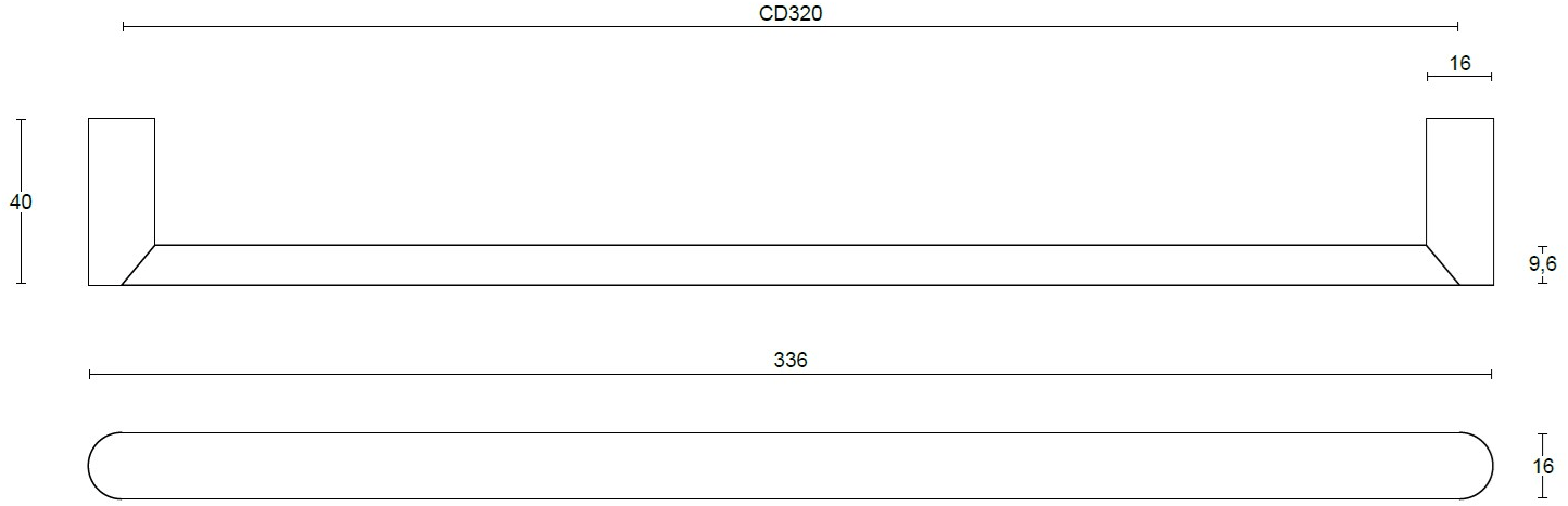 Formani Мебельная ручка из матового черного ПВХ Arc 3704m002izxx0 - Вид №1