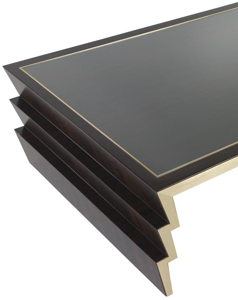 ETRO Home Interiors Прямоугольный журнальный столик из дерева и стекла для гостиной Ziggy E.zig.231.b - Вид №3