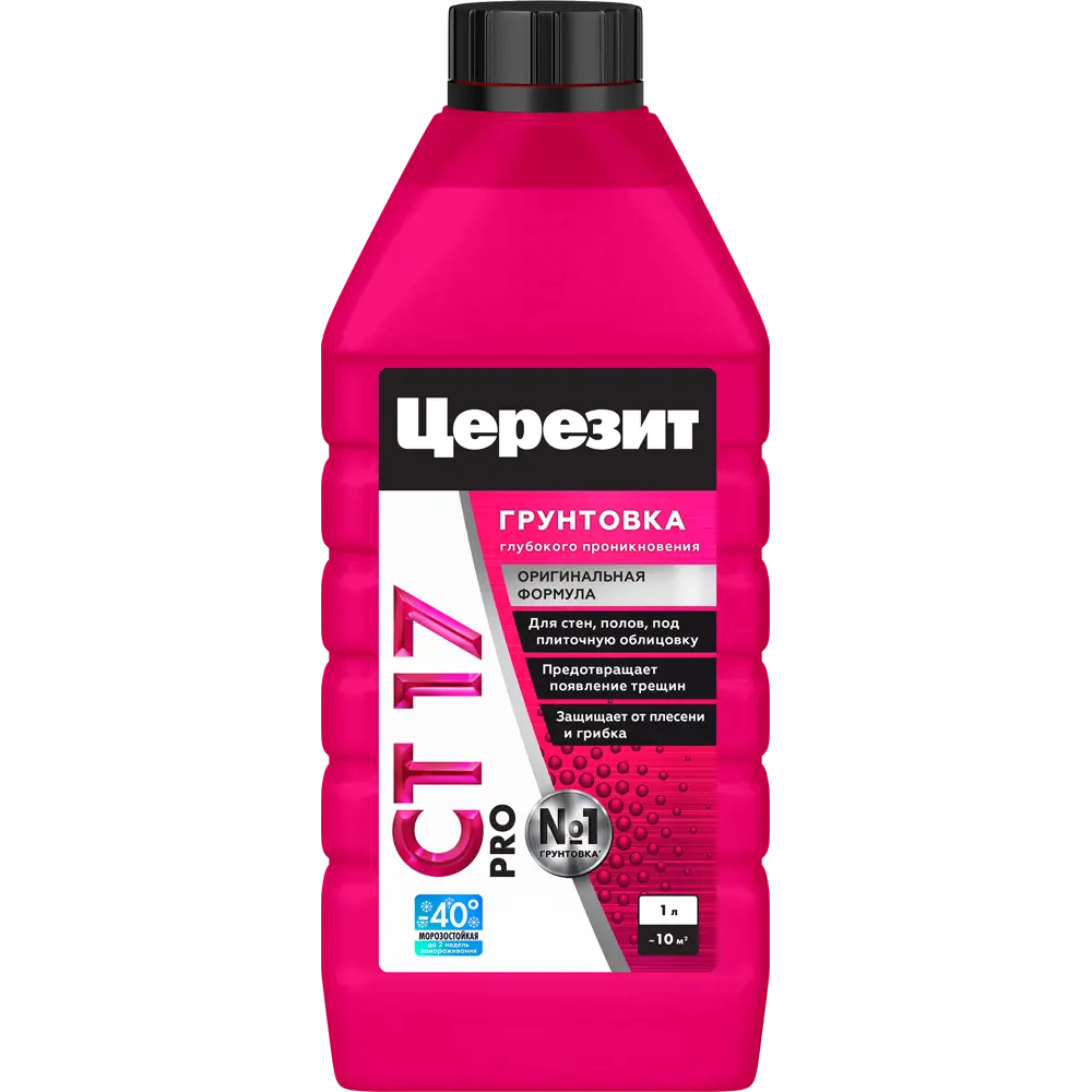 Грунтовка глубокого проникновения ЦЕРЕЗИТ CT17 для внутренних и наружных работ 89079147 STLM-0078113