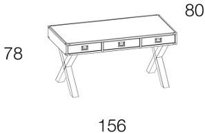 Caroti Письменный стол из красного дерева с ящиками Via montenapoleone 831  - Вид №4