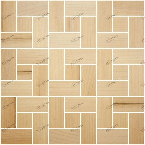 Мозаика и 3D панели из дерева Da Vinci Мозаика Ritmo 065 Клён Селект (Гладкая) 324х324 мм 1301100065