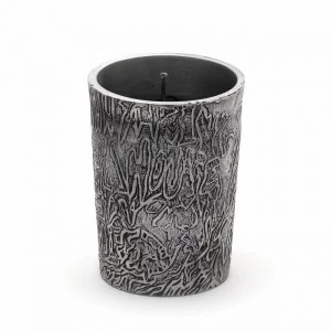 Свеча в алюминиевом подсвечнике 10,8х8 см черная Burning down the house SELETTI  00-3883350 Черный