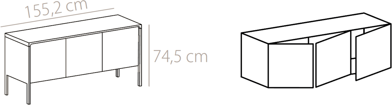 Punt Комод деревянный с распашными дверцами Tactile sun-id-1452583 - Вид №1