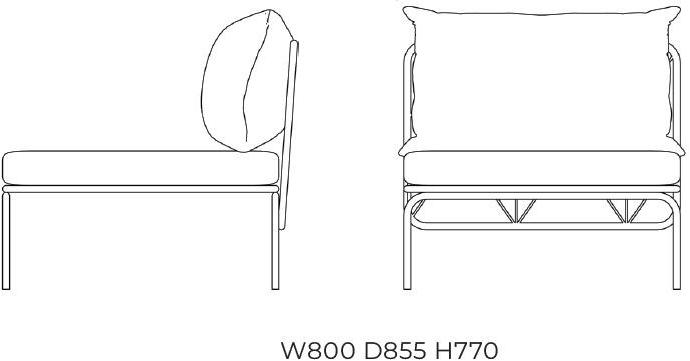 Garda Furniture Садовое кресло из модульной ткани Ataman Ga07m02 - Вид №6