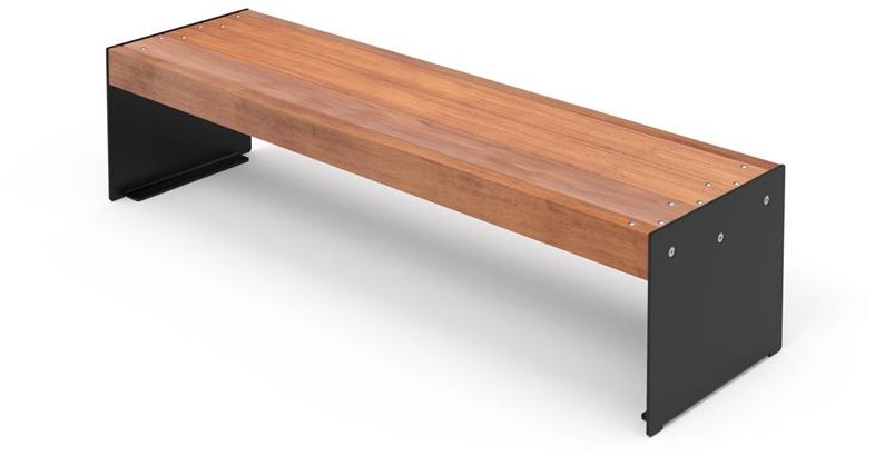 City Design Скамья из стали и дерева без спинки Lena Lena pw - Вид №1