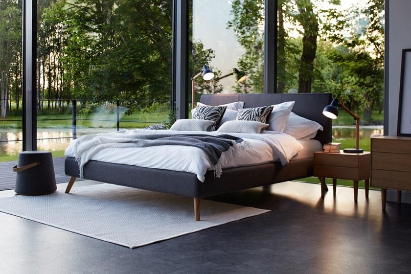 Heavens Двуспальная кровать из ткани с мягким изголовьем Eden sun-id-1410352 - Вид №2