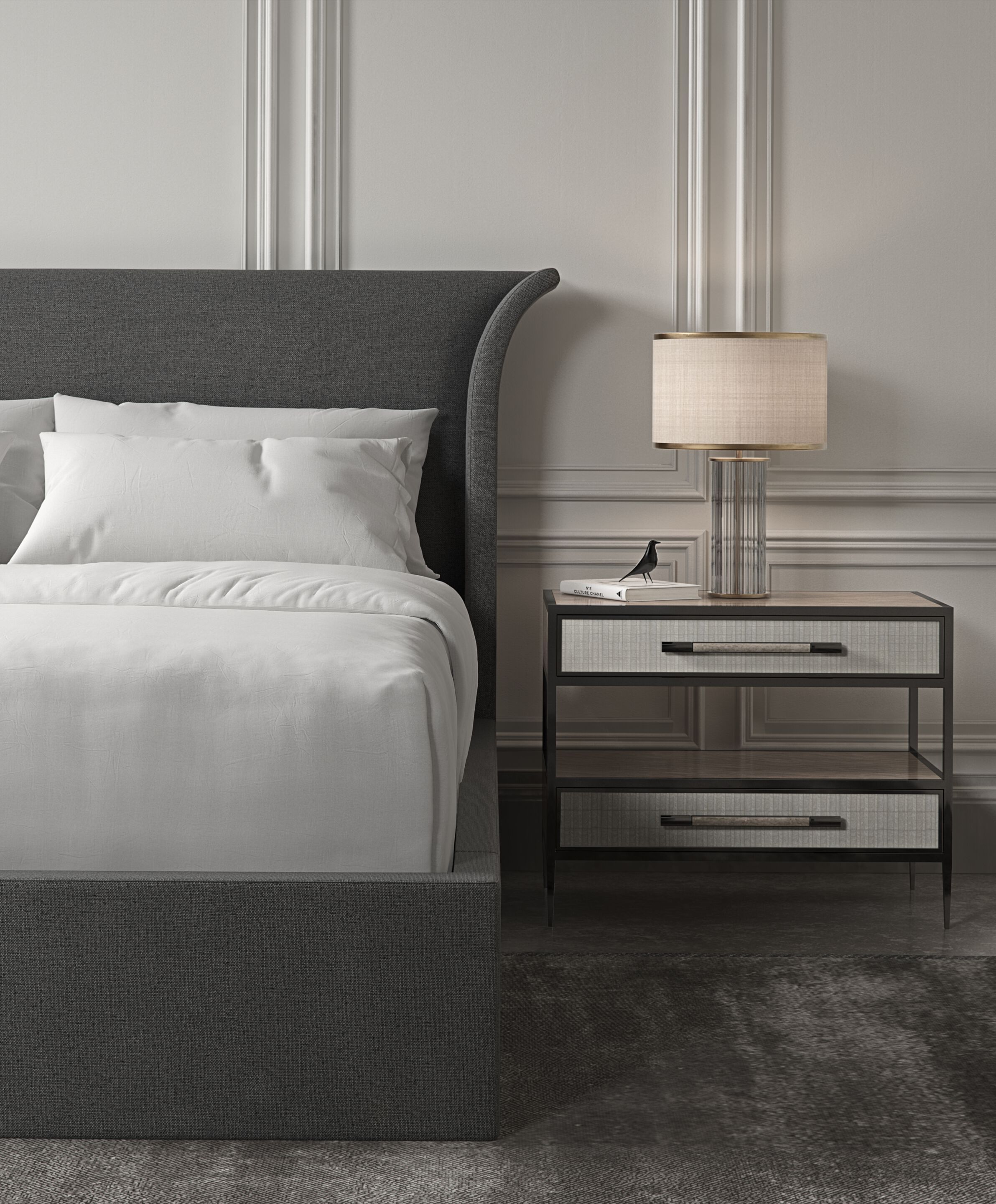 Двуспальная кровать из ткани Caracole BEAUTY SLEEP ARCH-00046050 - Вид №2