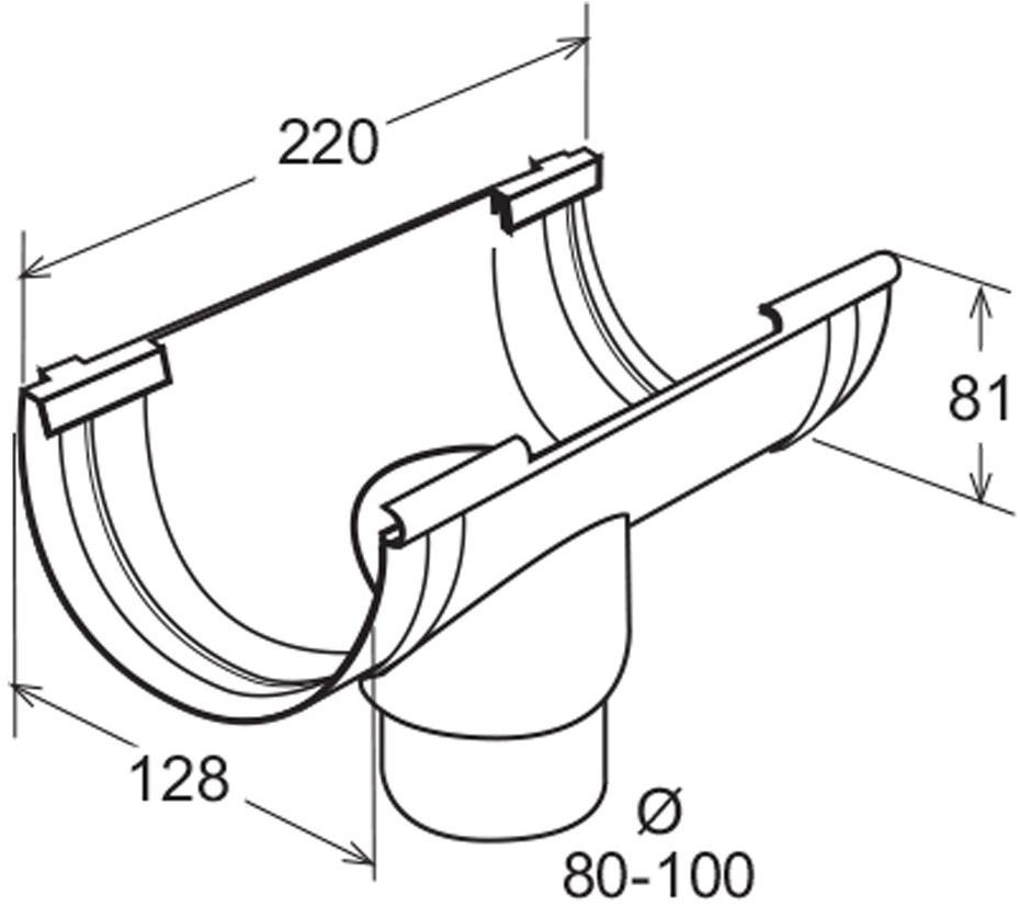 First Corporation Соединение с двухсистемным эстетическим стоком First plast Gss125n - Вид №1