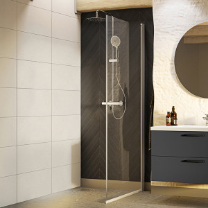 20055560 Душевая Дверь Nejd Rak 80 Clear Glass Matt Aluminium Westerbergs