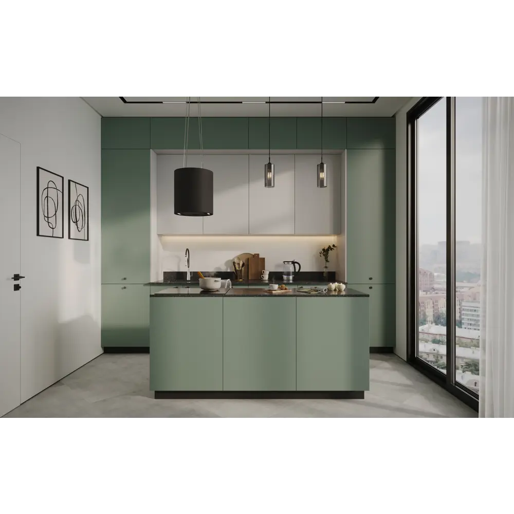 Фасад кухонный DELINIA ID София грин 60x77 см матовый зеленый 85183234 STLM-0059596 - Вид №6