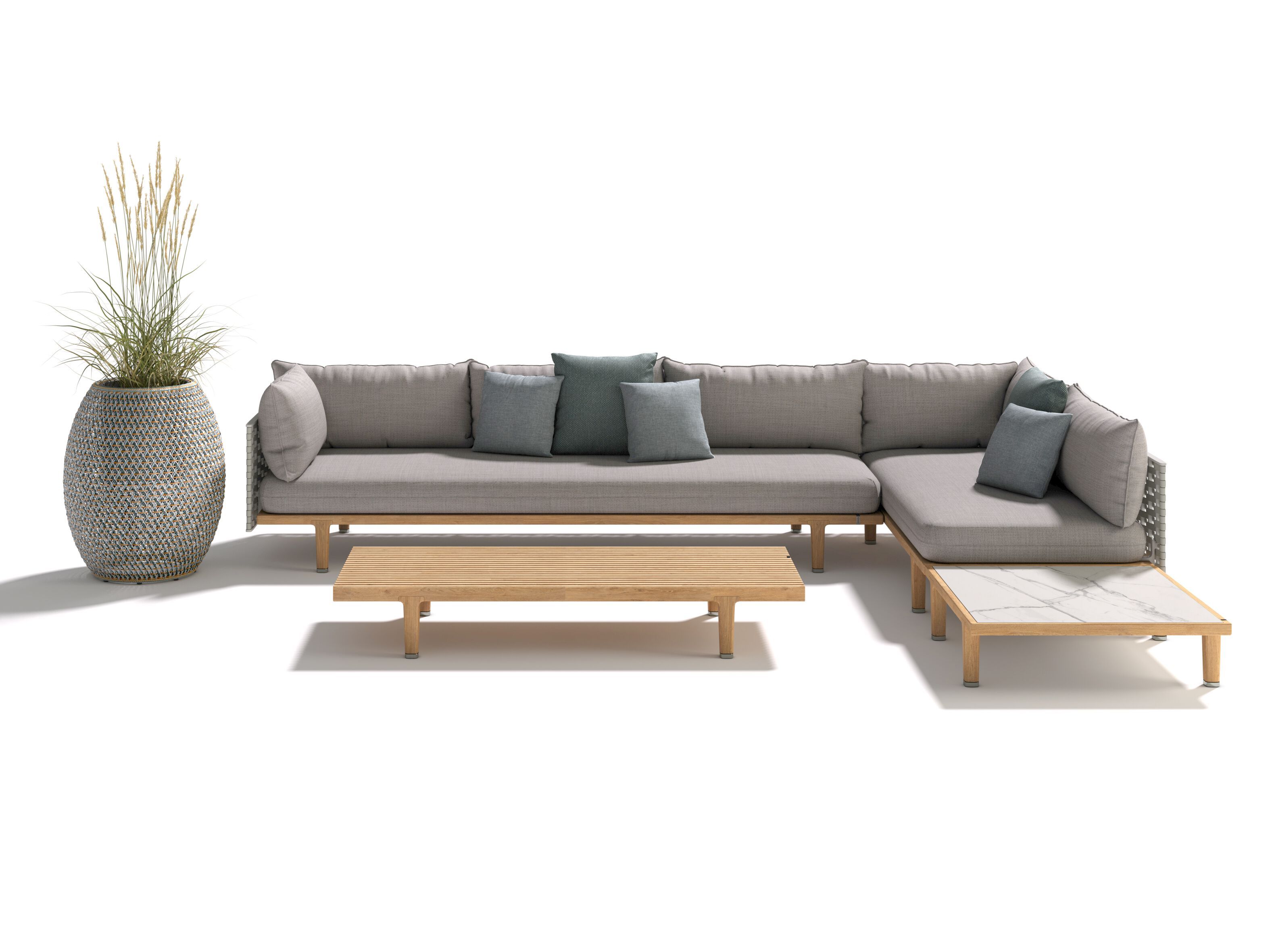 Тканевый модульный садовый диван DEDON SEALINE ARCH-00120244