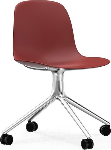 605004 Chair Swivel 4W Алюминий / Красный Normann Copenhagen Form
