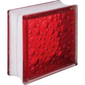 Стеклоблок Богема Савона цвет ярко-рубиновый