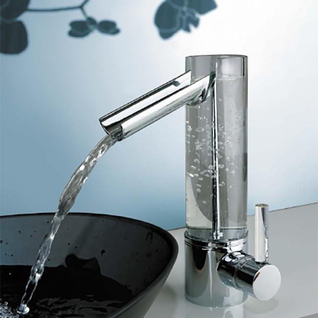 0FW00088JA00 Flower Смеситель для раковины, хром-стекло Jacuzzi Halo - Вид №1