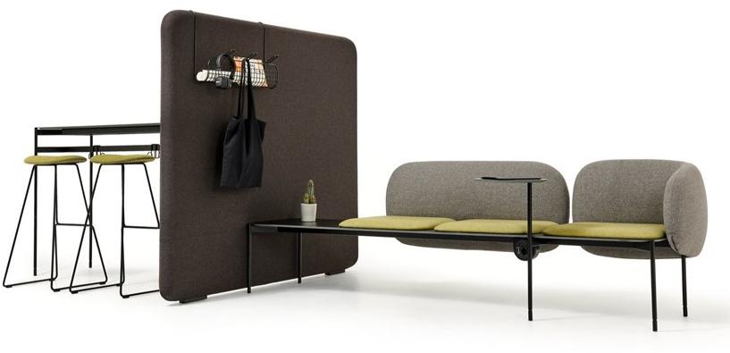 Diemme Модульная тканевая скамья со спинкой Snake sun-id-1406388 - Вид №6