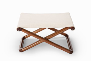 Прямоугольная Садовая подставка для ног из красного дерева и ткани