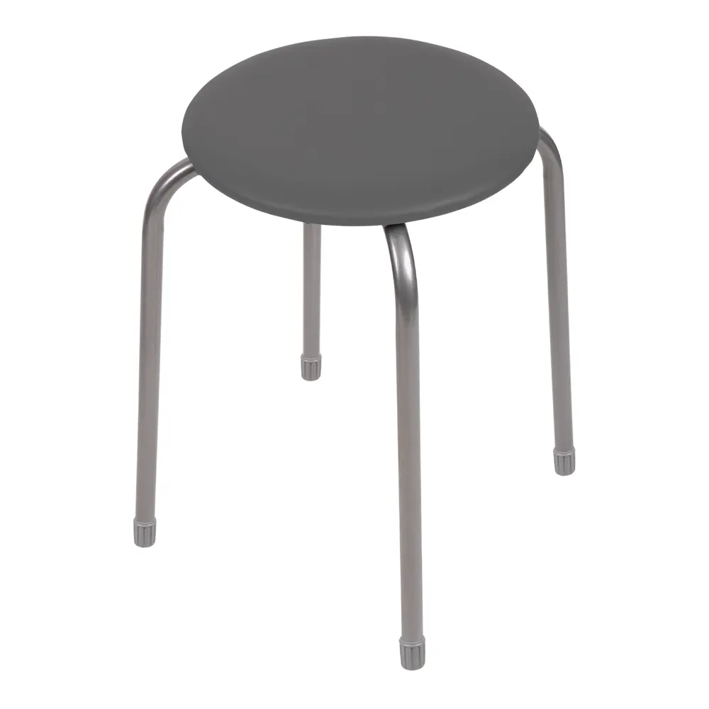 Табурет Ника Эконом 2 ТЭ2/С 32x46.5x32 см ножки металл/серый сиденье искусственная кожа серый Santreyd STLM-2114077 - Вид №1