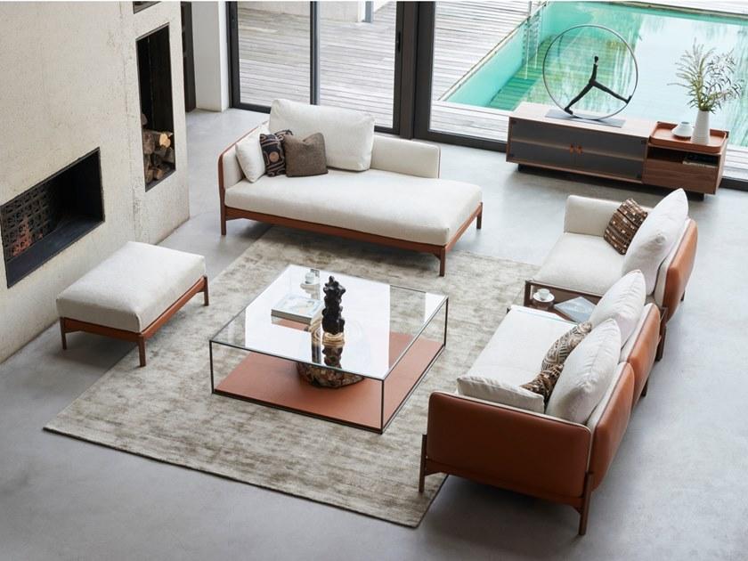 Duvivier Canapés Секционный модульный диван со съемным чехлом из кожи и ткани Jules sun-id-1419420 - Вид №4