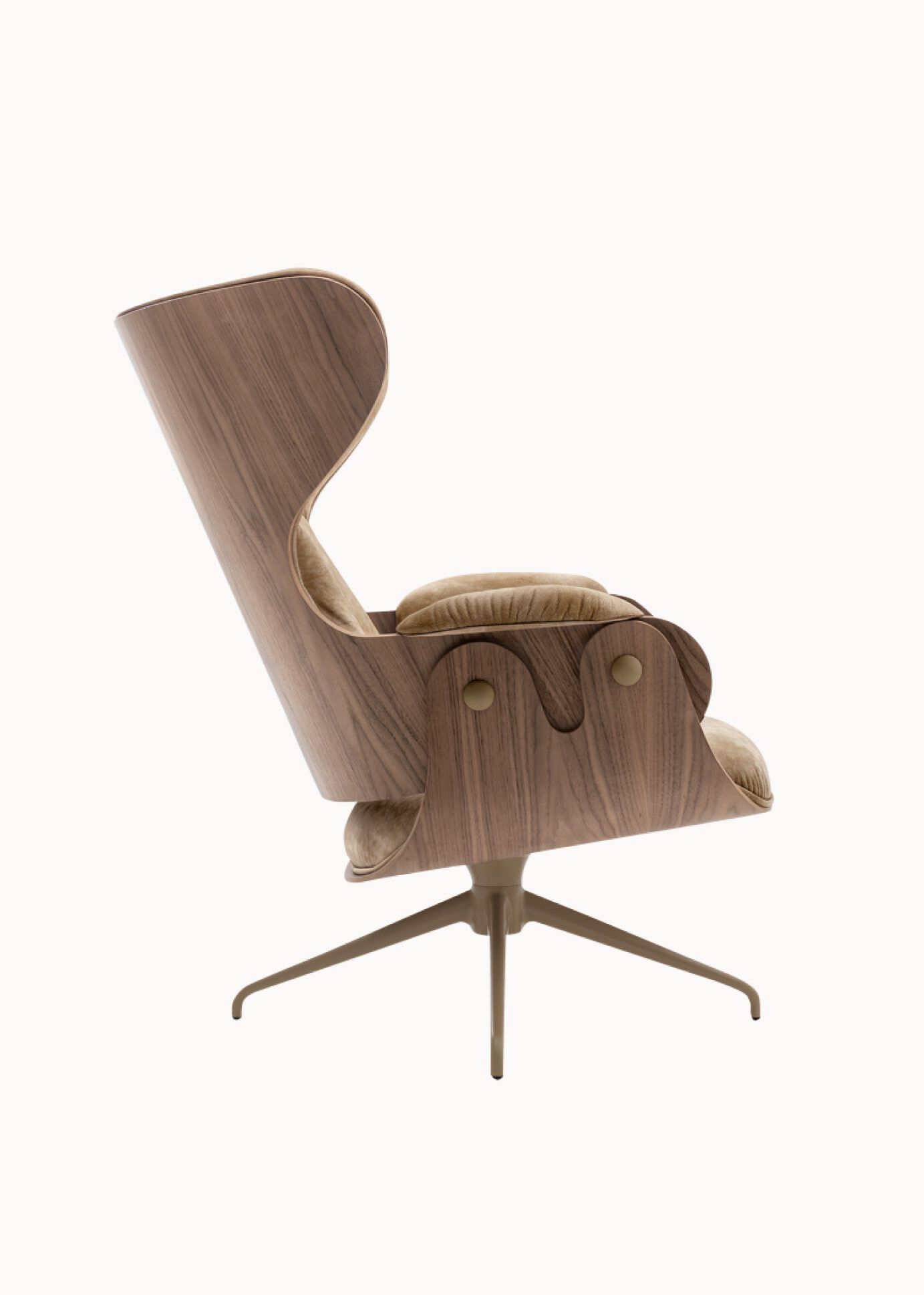 Кожаное кресло с высокой спинкой BD Barcelona LOUNGER ARCH-00103457