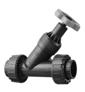 SANIT 712011 Schrägsitzabsperrventil, PVC-U, винт с резьбой втулки