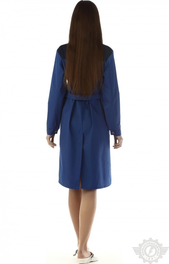 65725 Халат "Мастерица" женский василек с темно-синим  Одежда для обслуживающего персонала  размер 60-62/158-164 Спецодежда  - Вид №10