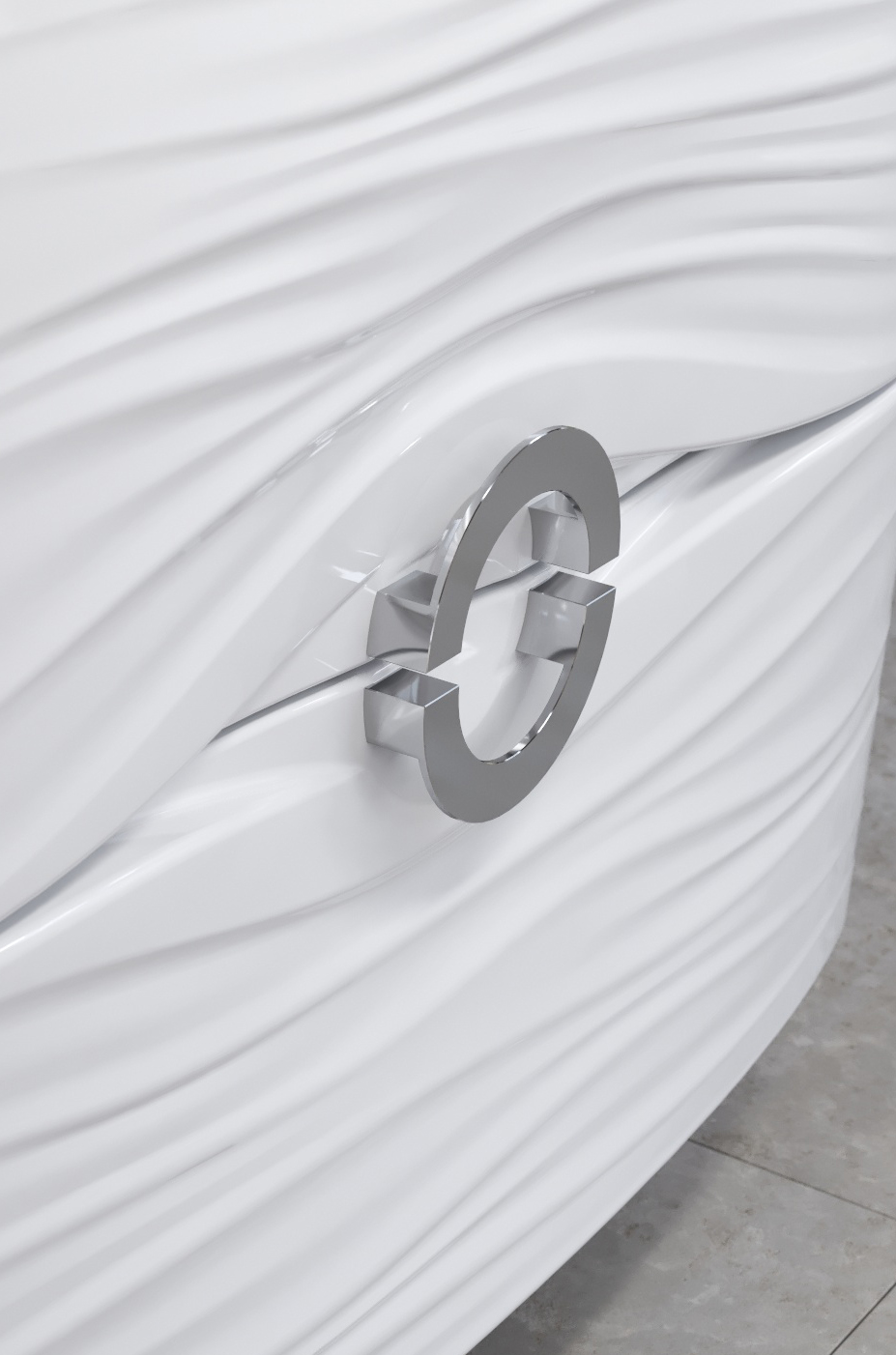 У40415 Тумба с раковиной Breeze 70, 2я, White 1 Marka Breeze - Вид №3