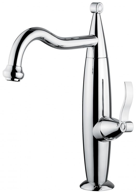 39006CR Высокий смеситель Abel для раков с донным клапаном "click-clack", цвет хром EMMEVI
