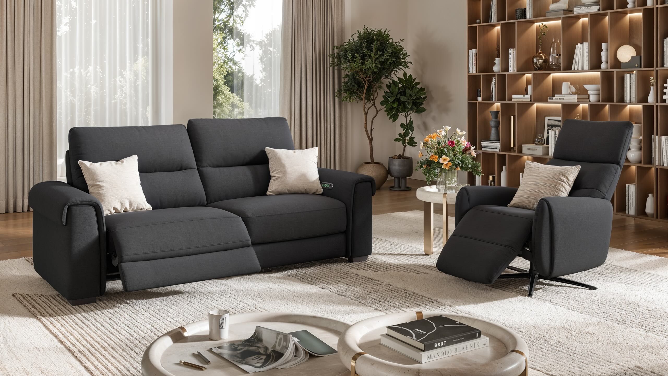 Тканевое кресло с подставкой для ног Sofanella Римини ARCH-00115168 - Вид №1