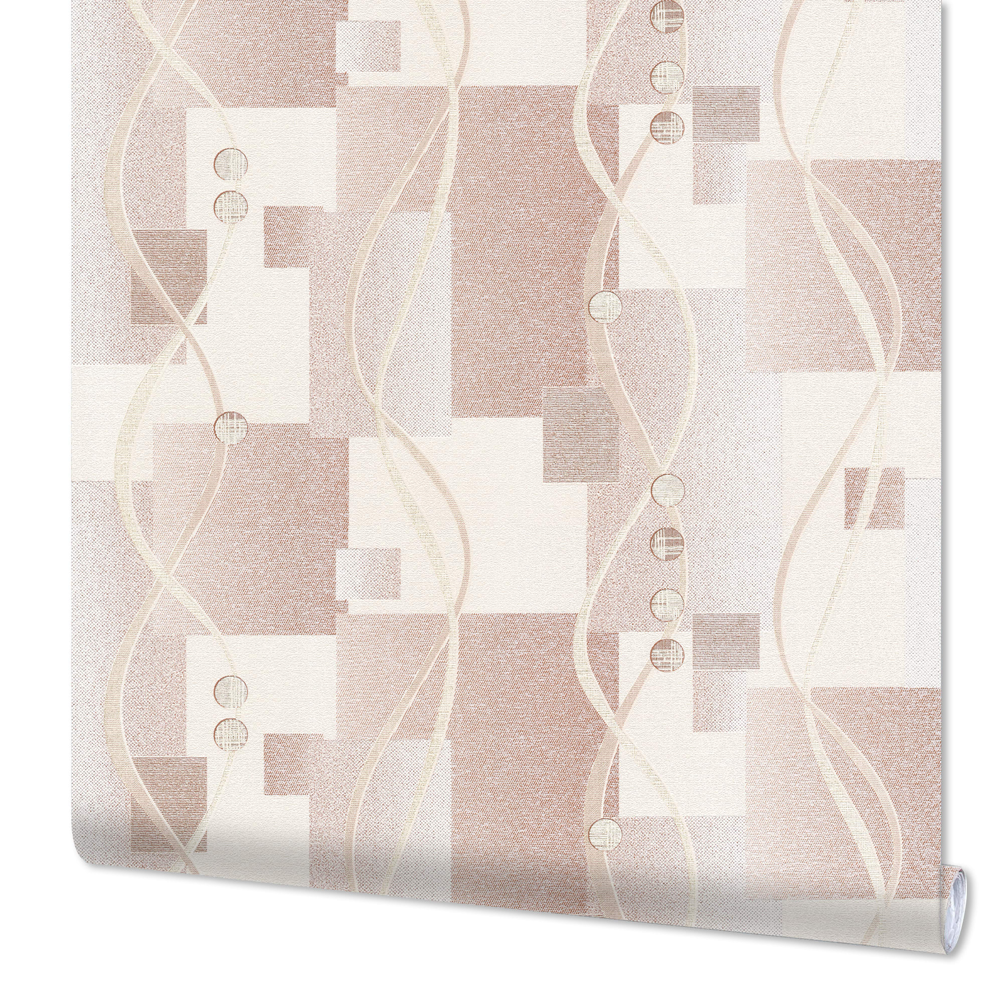 82399709 Обои флизелиновые бежевые 1.06 м 0407-5 Волны Santreyd 